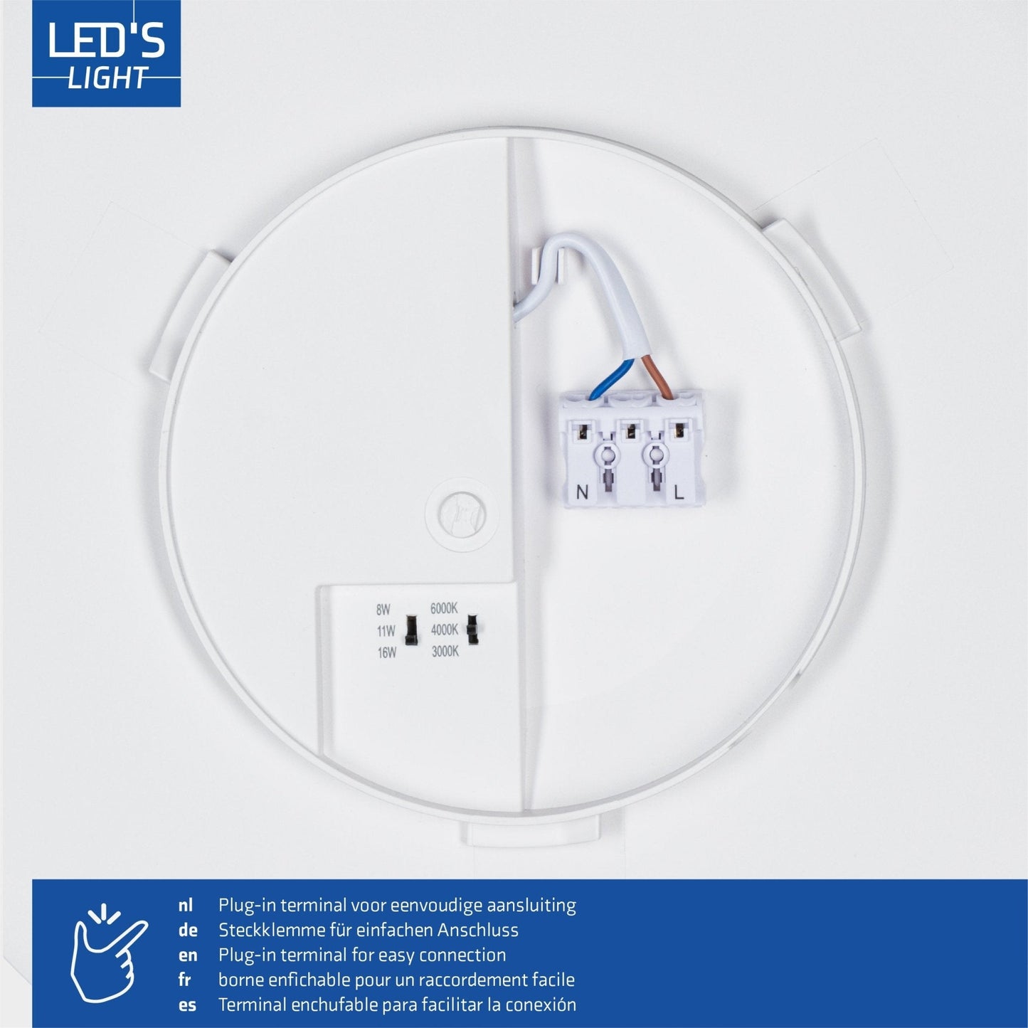 LED's Light Plafondlamp 30 cm - dimbaar in 6 standen - Alle binnenruimtes - IP54