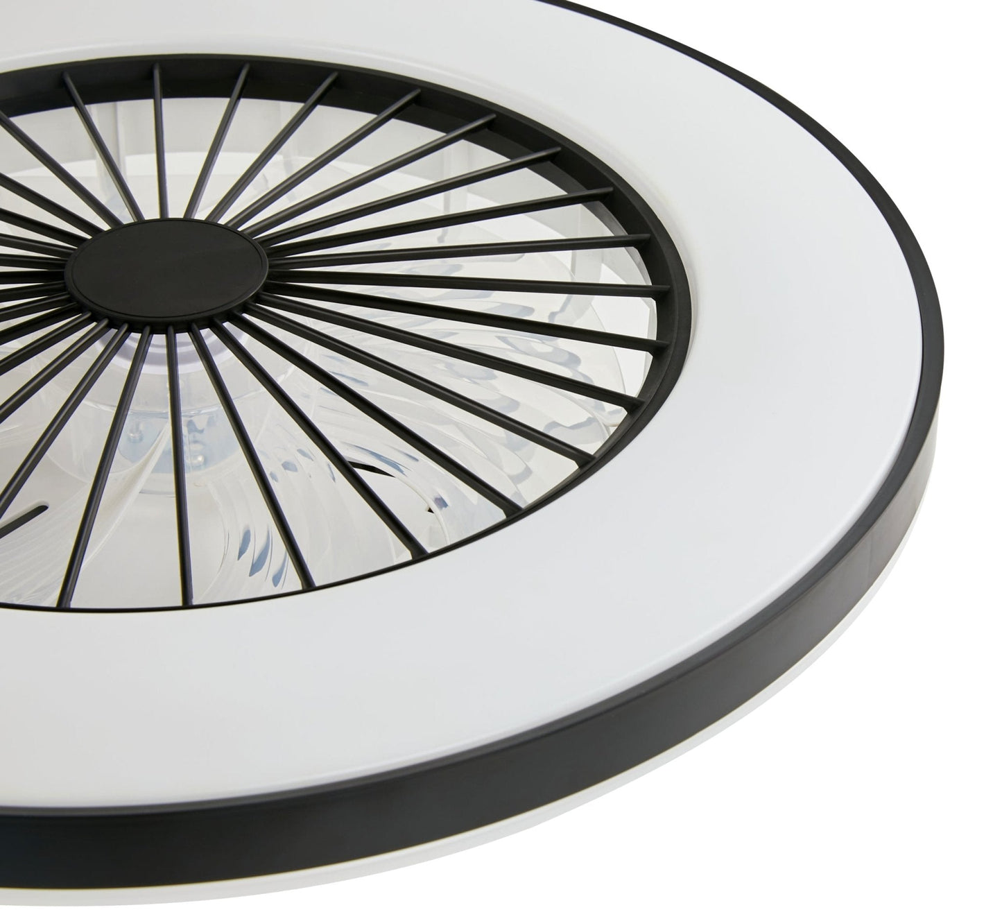 LED’s Light plafondventilator met verlichting 48 cm – Ventilatiesnelheid en bediening met afstandsbediening - Zwart