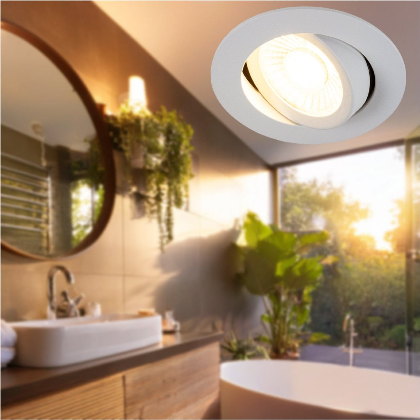 3 PACK - LED's Light PRO downlight inbouwspot Ø 68mm - Spatwaterdicht - Dimbaar - Universeel - Wit