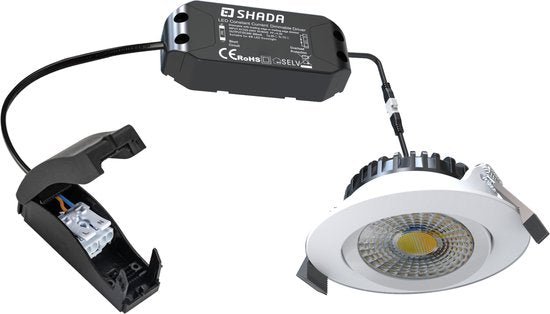 3 PACK - LED's Light PRO downlight inbouwspot Ø 68mm - Spatwaterdicht - Dimbaar - Universeel - Wit