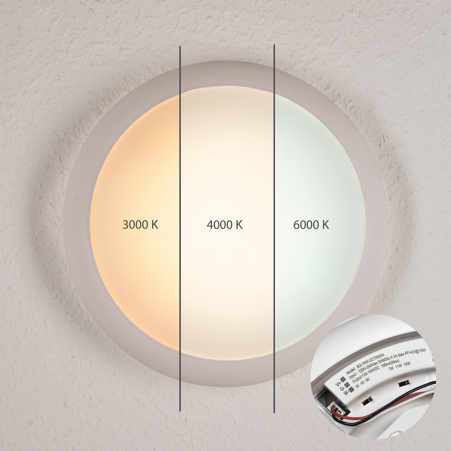 LED's Light Pro Plafondlamp 2050 met sensor - Lichtkleur en lichtsterkte dimbaar - Waterdicht - Ø 30 cm