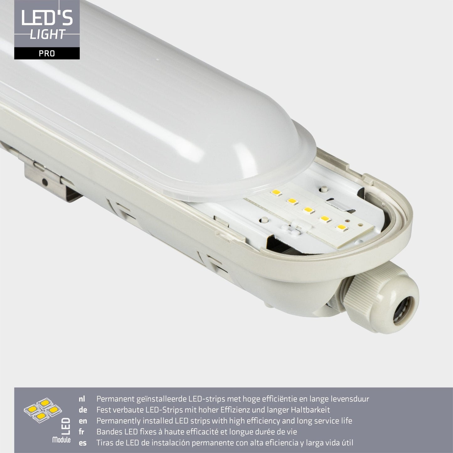 2 PACK - LED's Light Pro LED TL armatuur compleet 120 cm - Waterdicht - 4640 lm
