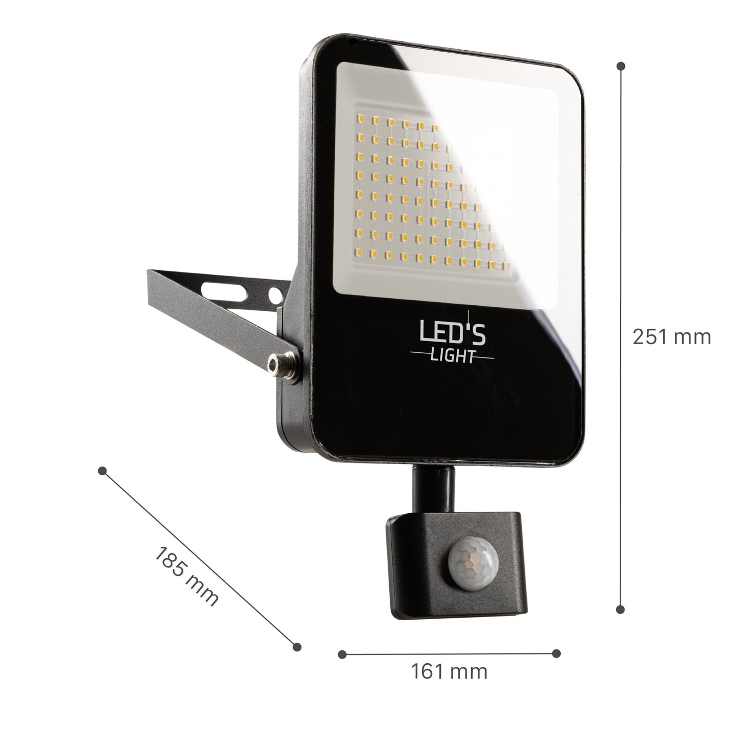 LED's Light Schijnwerper met Bewegingssensor 6000 - Waterdicht & Kantelbaar - 50W