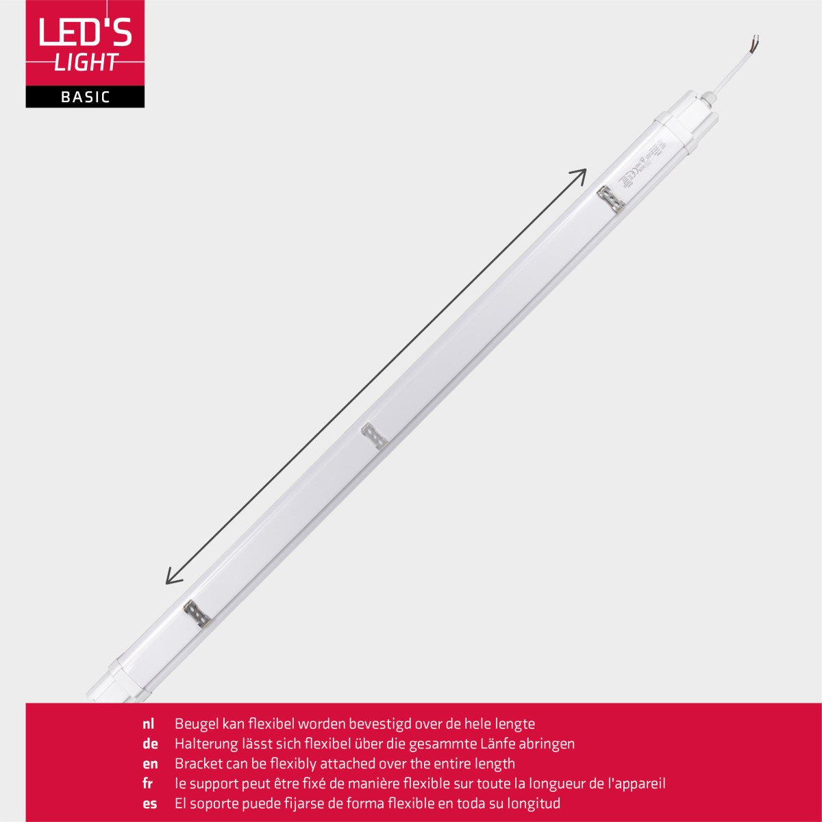 2 PACK - LED's Light TL Licht balk 120 cm - Geschikt voor alle binnen en vochtige ruimtes - 18W - IP65