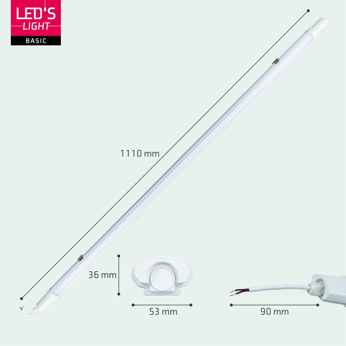 2 PACK - LED's Light TL Licht balk 120 cm - Geschikt voor alle binnen en vochtige ruimtes - 18W - IP65