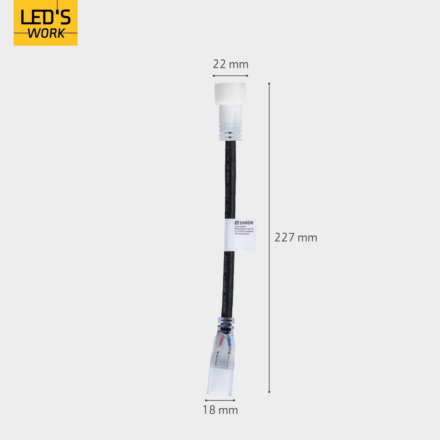 LED's Work Accessoires set voor LED strip bouwverlichting - Koppelstuk, lijm en eindkapjes