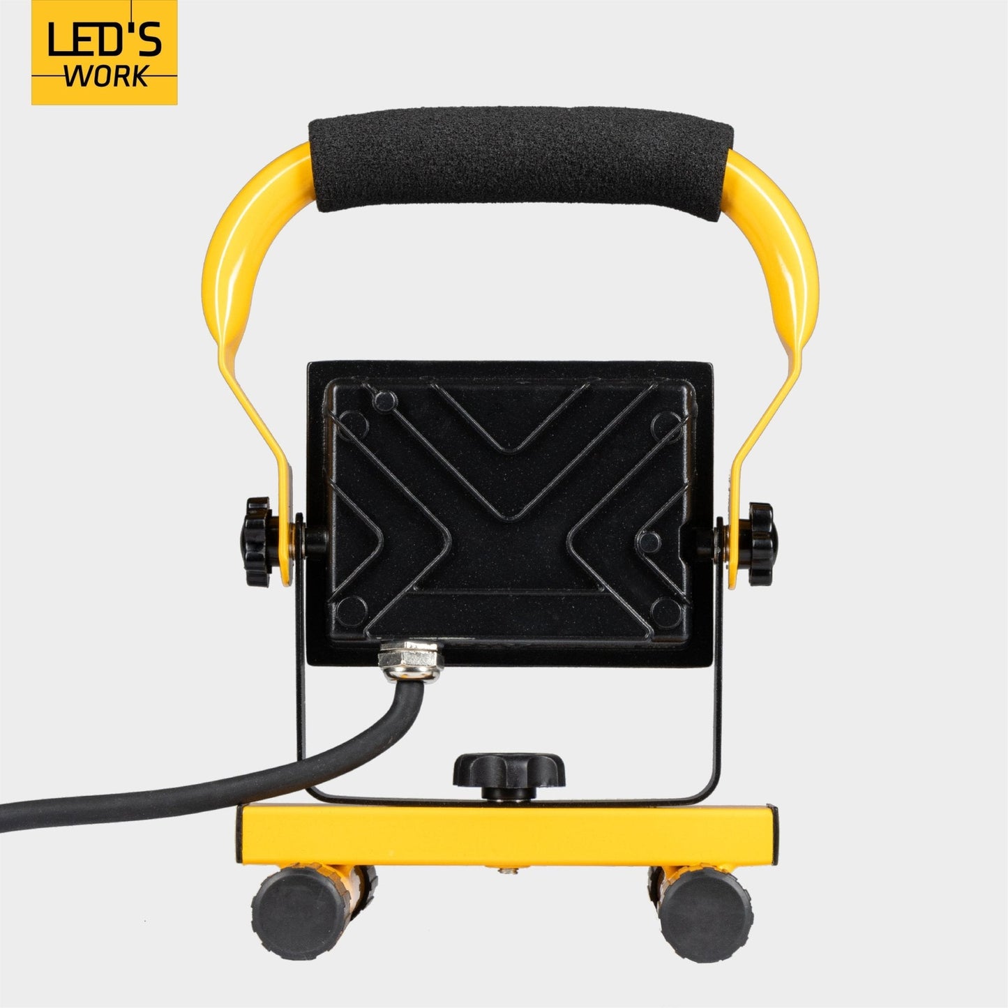 LED's Work Bouwlamp Werklamp 2000 - Verstelbare beugel - Waterdicht (IP65) - Zwart geel - Bedraad
