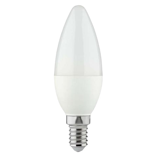 LongLife LED Lamp Kaars E14 - Mat - Warm wit licht - 4W vervangt 40W - Voordeelverpakking - 5 kaarslampen