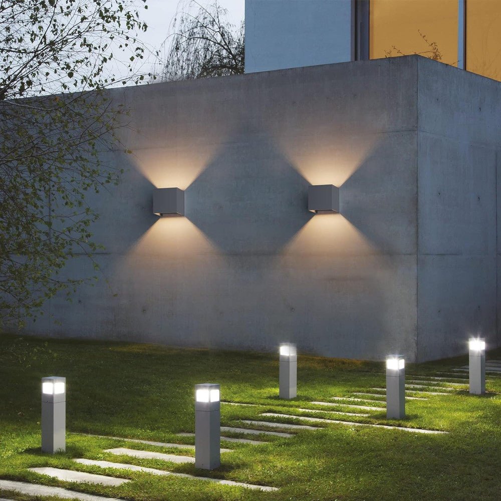 Lumo Recta Zwart - Wandarmatuur zonder lichtbron - Excl 2xG9 - IP65