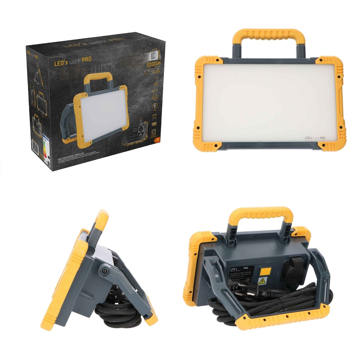 LED's Work Premium LED Werklamp 3200 - 5 meter kabel - Rough Service Tested - IP54 waterdicht - 30W