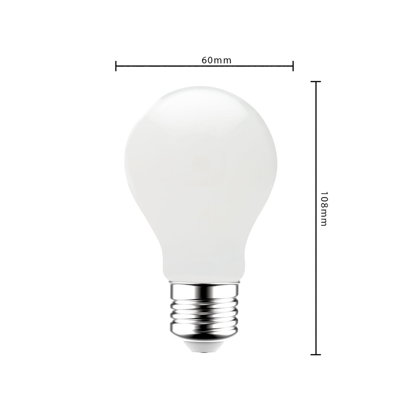 ProDim LED Filament Lamp E27 - Melkglas - Dimbaar warm wit licht - 7W vervangt 60W