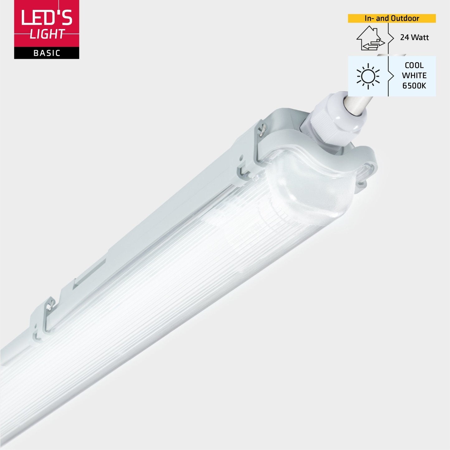 4 PACK - LED's Light LED TL 4 armaturen met lampen 150 cm - Koud wit licht 6500 K - Waterdicht - Complete set - 4 stuks