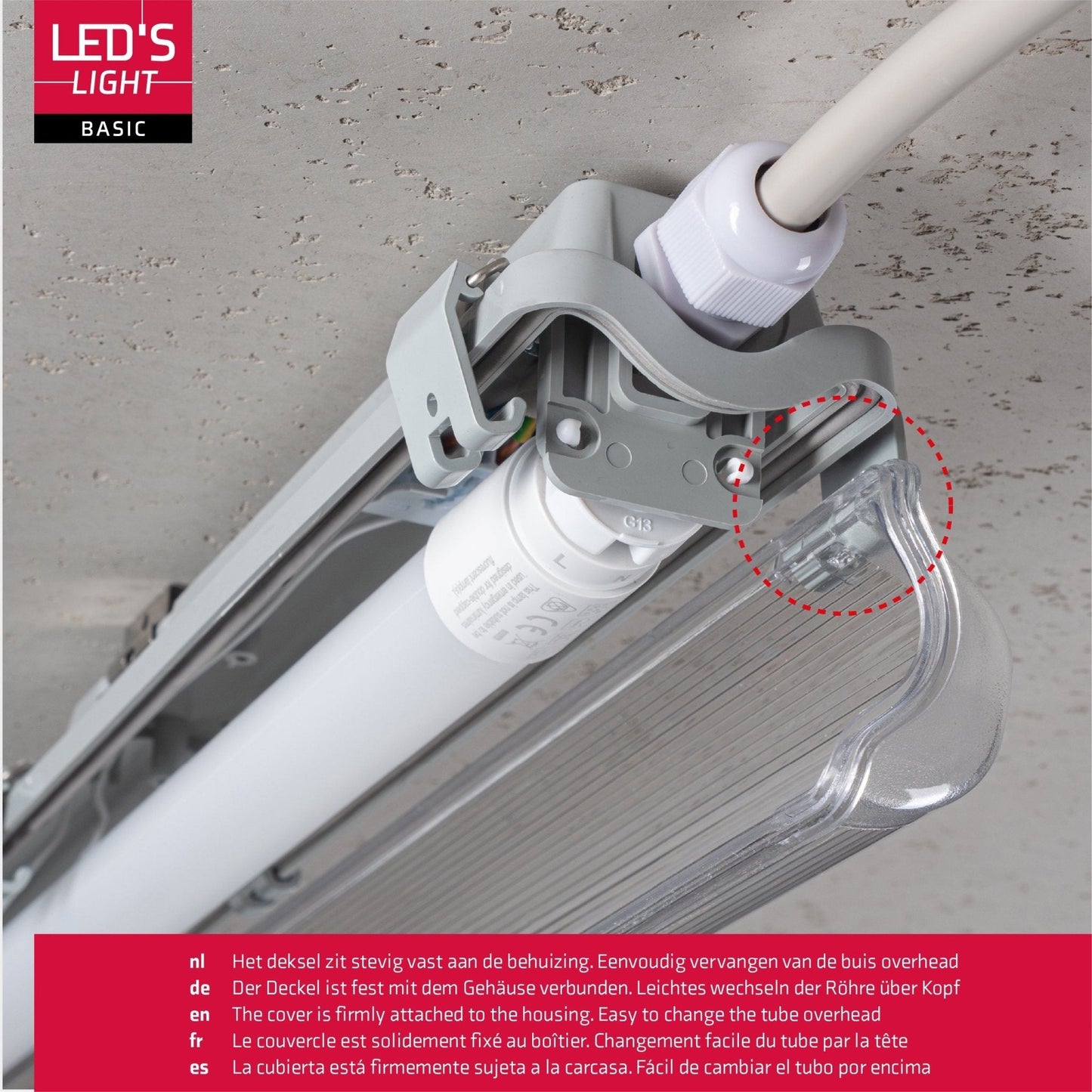 Proventa LED TL armaturen met lampen 120 cm - Koud wit licht 6500 K - Waterdicht - Complete set - 4 stuks