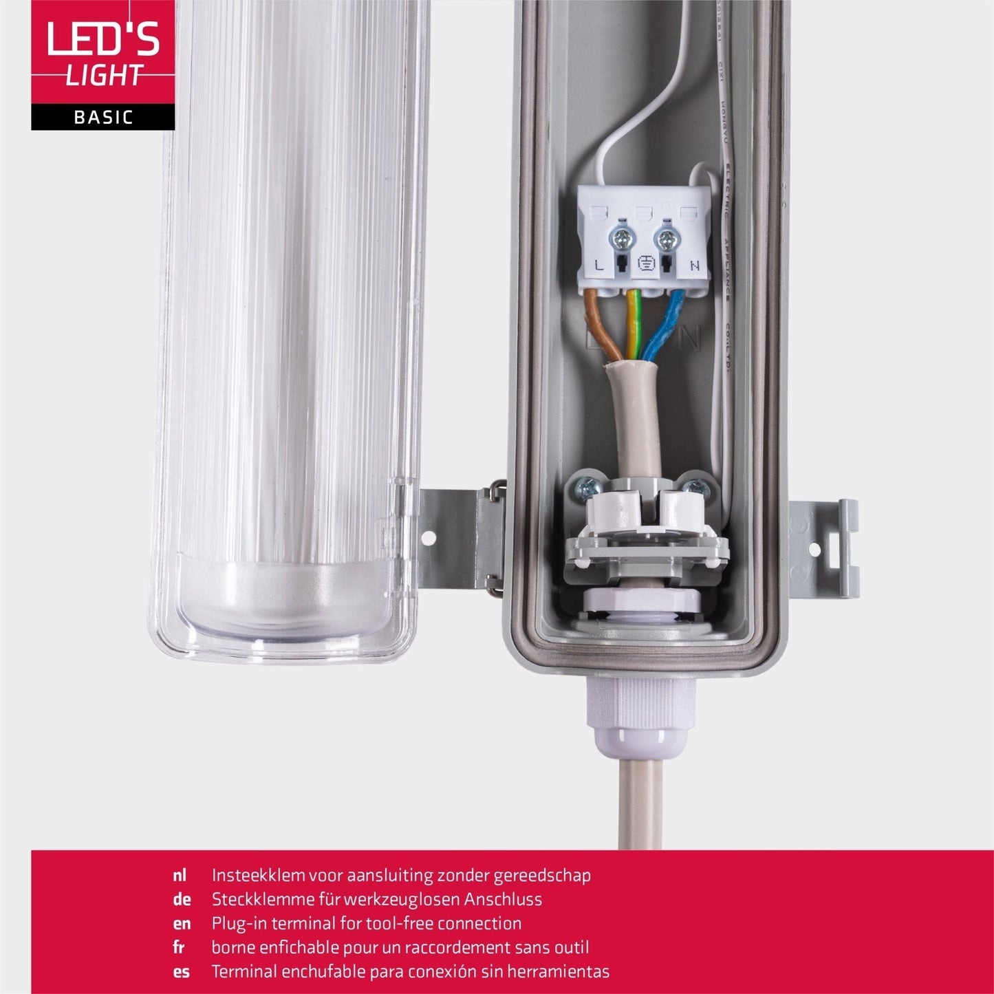 LED's Light LED TL armatuur met lamp 120 cm - Koud wit licht 6500 K - Waterdicht - Complete set