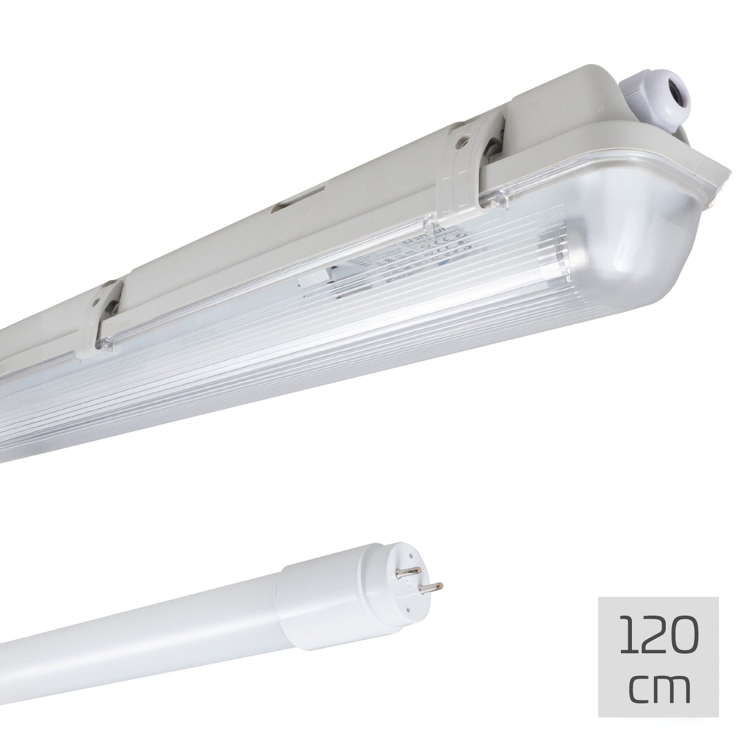 Proventa TL verlichting LED 120 cm - LED TL armatuur incl. LED buis - Waterdicht - 1800 lm