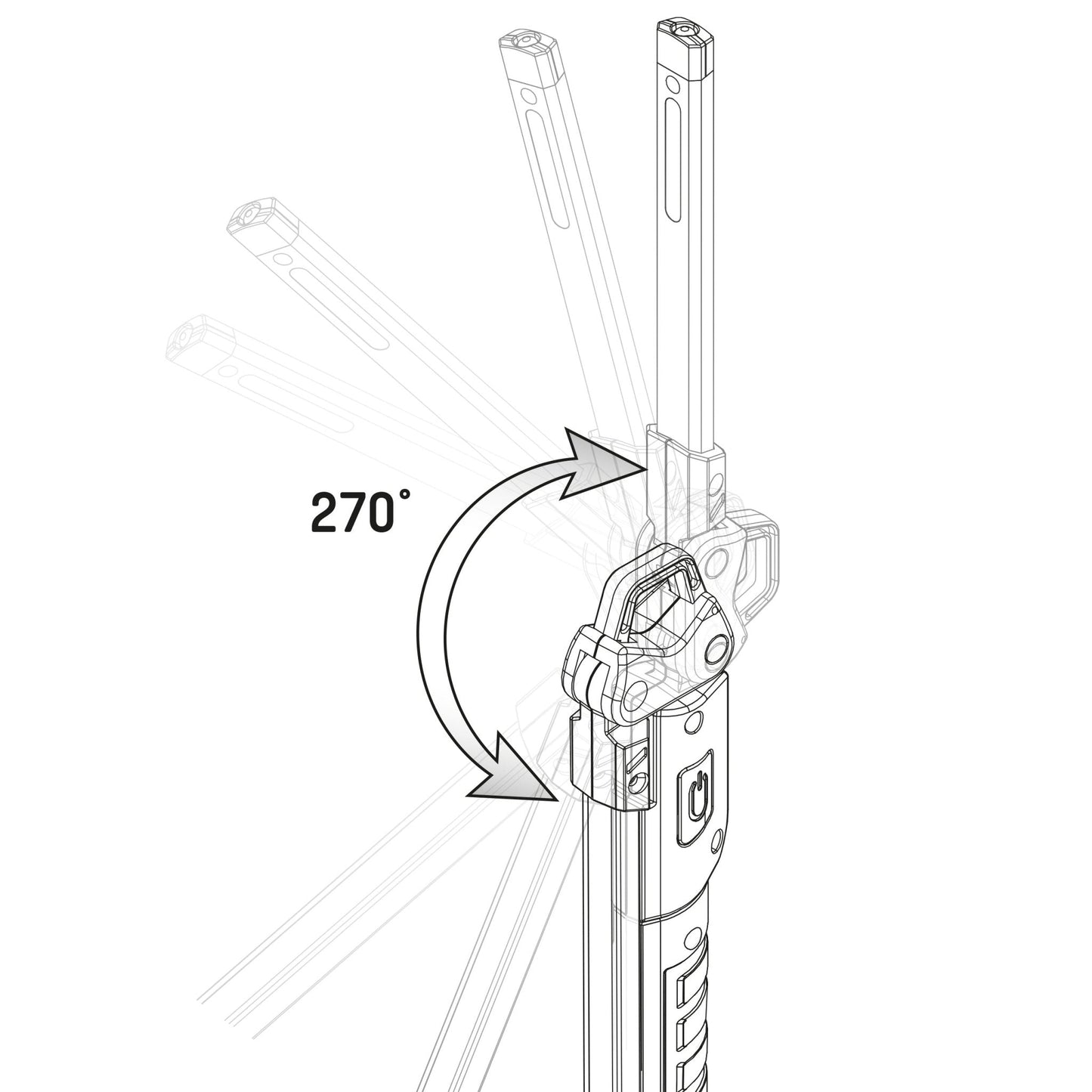 LED's Work Oplaadbare Looplamp 300 - Inspectielamp - Inklapbaar & Draadloos - Met magneet en haak
