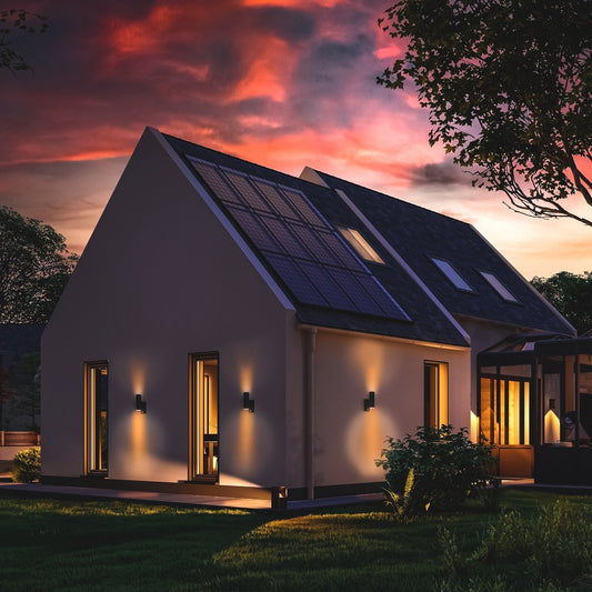 LED's Light RVS LED Buitenlamp met Bewegingssensor - 2 lichts up & down - IP44 - Zwart