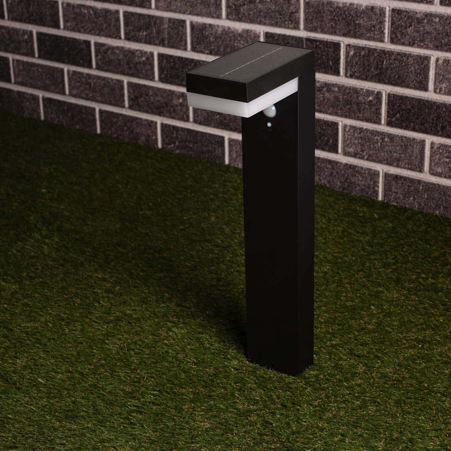 LED's Light RVS Solar LED Tuinlamp Paallamp met Bewegingssensor - Draadloos - 3 standen - Zwart