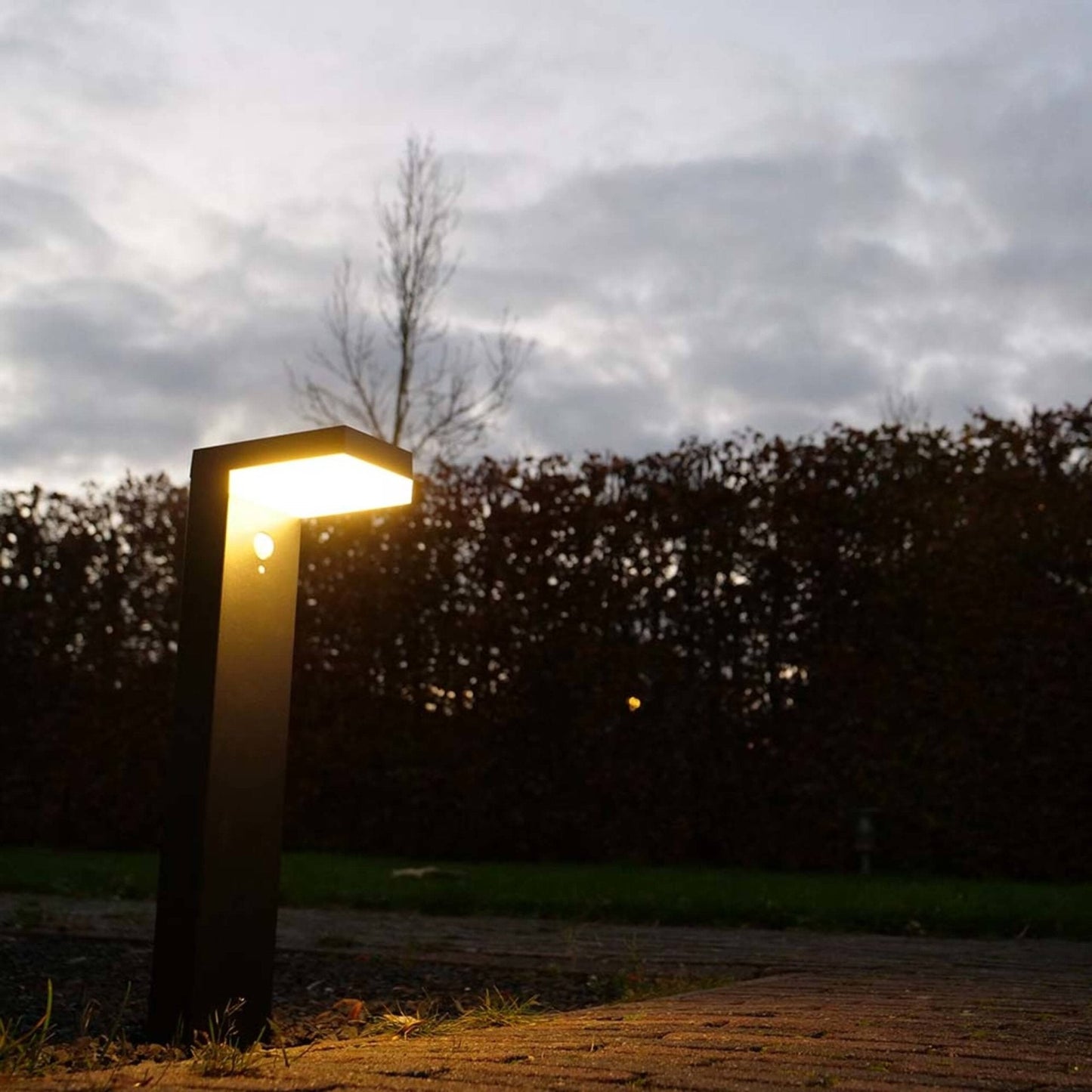 LED's Light RVS Solar LED Tuinlamp Paallamp met Bewegingssensor - Draadloos - 3 standen - Zwart