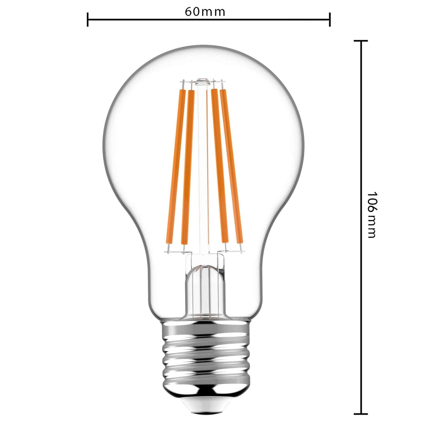Sensor LED Lamp E27 met schemersensor - Automatisch aan in het donker - Warm wit