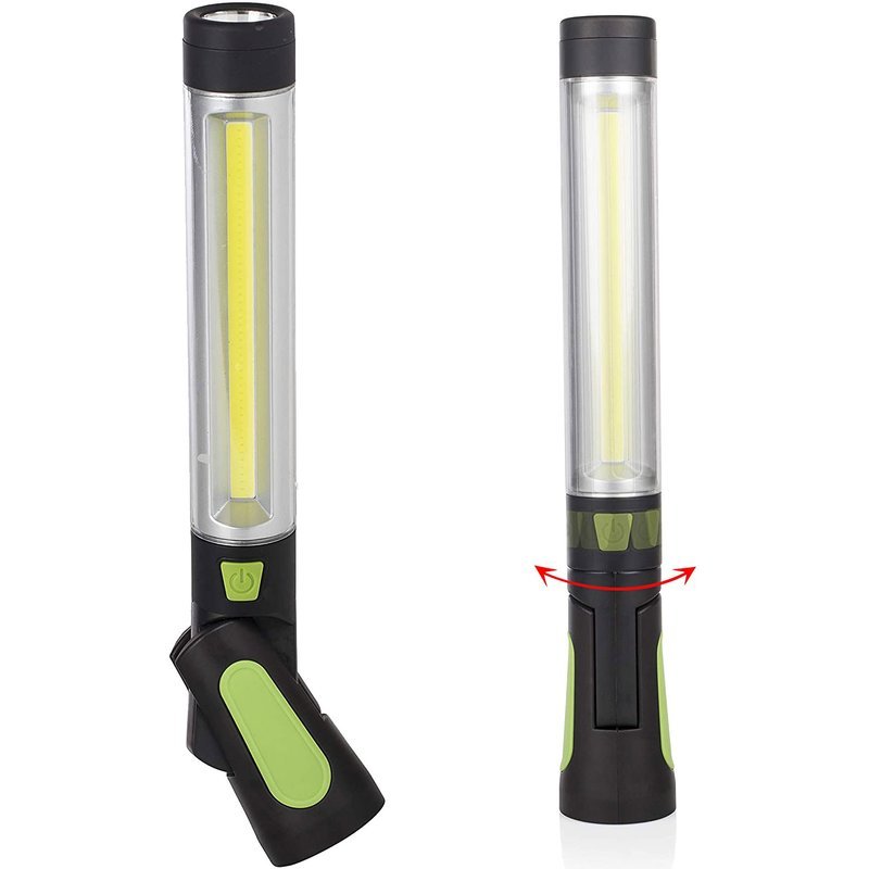 Smartwares LED Looplamp op batterijen met haak - Draai- en Kantelbaar - Draadloos - Zwart