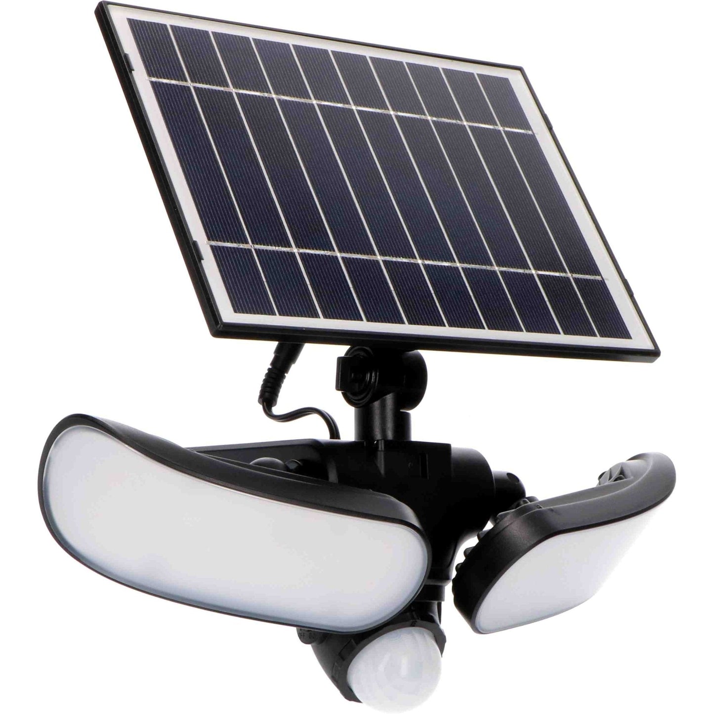 LED's Light Solar LED Buitenlamp met Bewegingssensor - 2 lichts - Automatisch aan/uit - Afneembaar paneel - Zwart