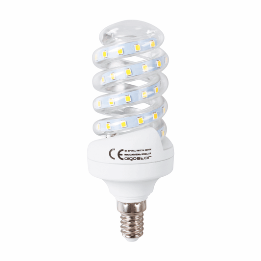 Spaarlamp E14 LED | spiraalvorm | 9W=62W | warmwit 3000K