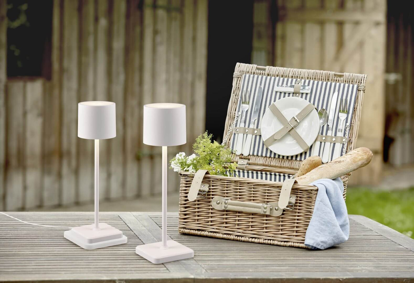TouchDim Oplaadbare LED Tafellamp - Dimbaar via aanraking - Binnen en buiten - Wit