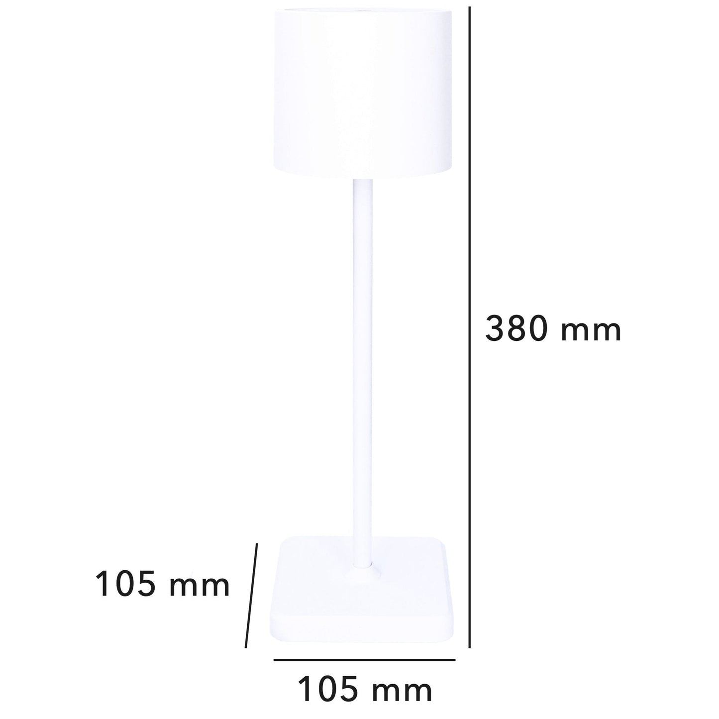 TouchDim Oplaadbare LED Tafellamp - Dimbaar via aanraking - Binnen en buiten - Wit