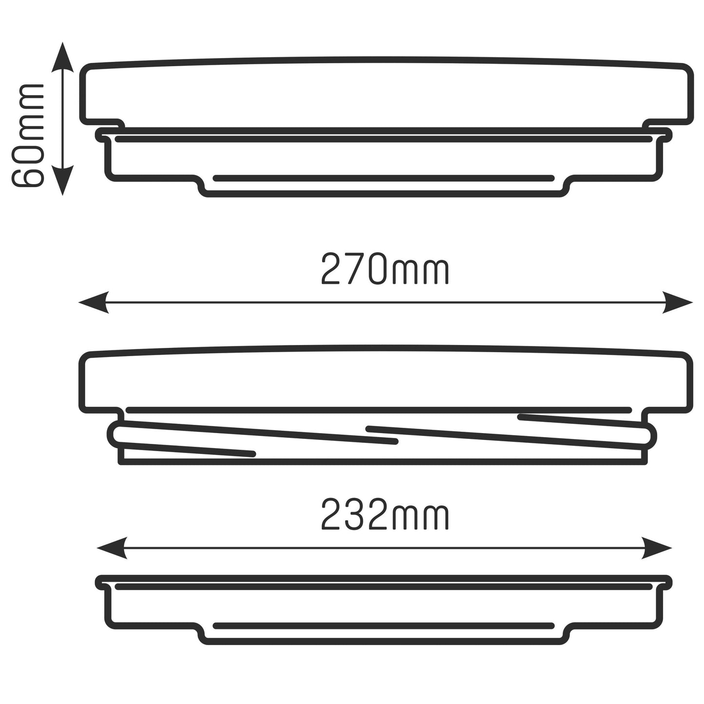 LED's Light Universele Plafondlamp 1200 - Ø 27 cm - Koel wit (4000K) - Spatwaterdicht IP44