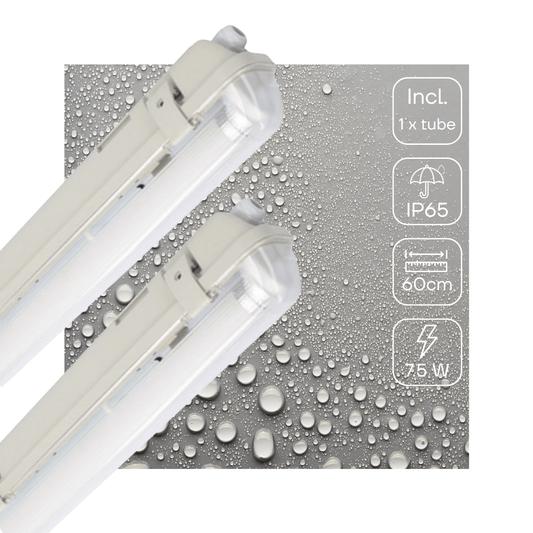 2 PACK - LED's Light LED TL verlichting met sensor 60 cm - Bewegingssensor en nachtsensor - Waterdicht - 1100 lm
