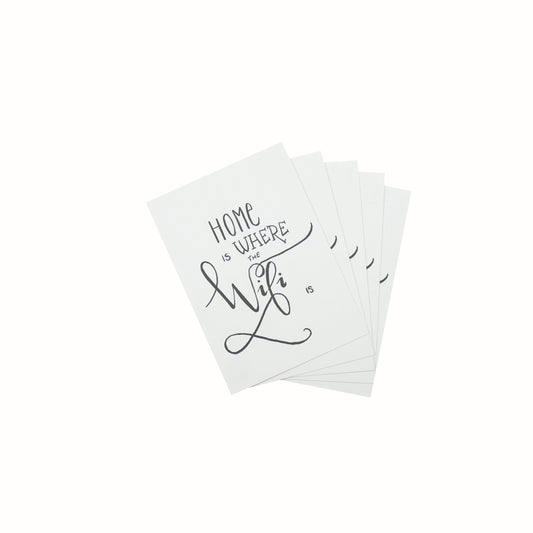 Ansichtkaart - Home Wifi - Papier - Set van 5 - A6