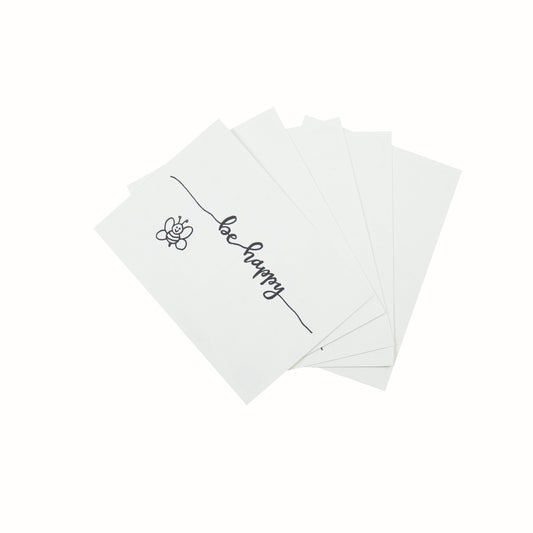 Ansichtkaart - Be Happy - Papier - Set van 5 - A6