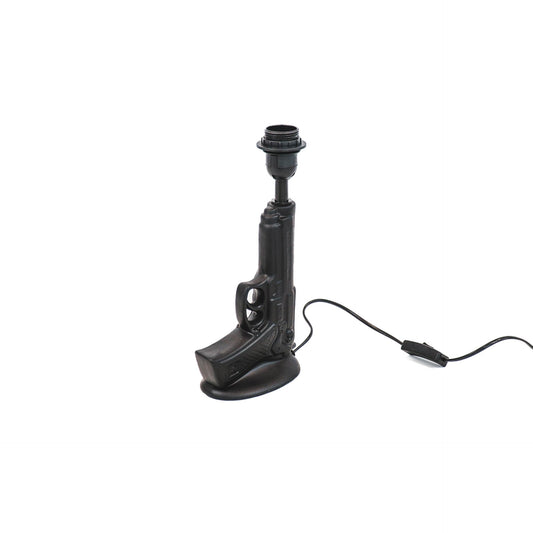 Lamp - Pistool - Keramiek - Zwart - 15x9x32cm
