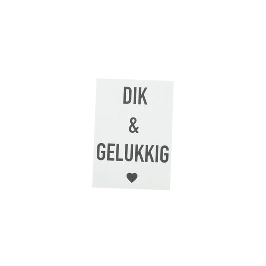 Ansichtkaart - Dik & Gelukkig - Papier -  Set van 5 - A6