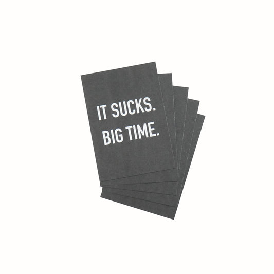 Ansichtkaart - It Sucks - Papier - Set van 5 - A6
