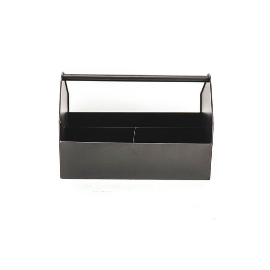 Metalen Bak met Vakken - Organizer - Metaal -  Zwart - 30x17x17cm