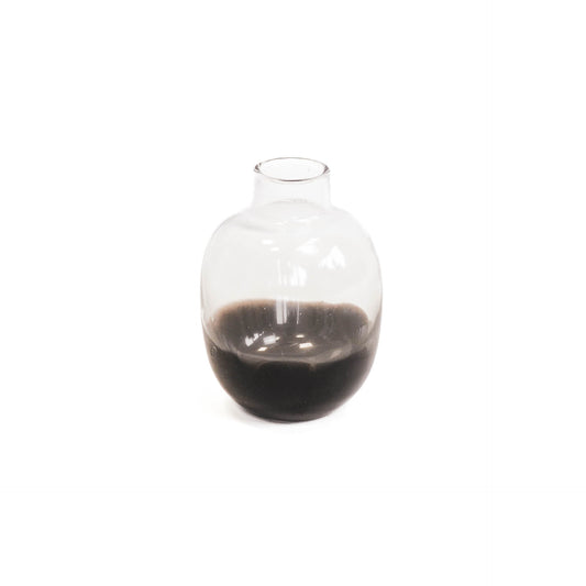 Vaas - Dipdye - Glas - Helder/Zwart - 12x16cm