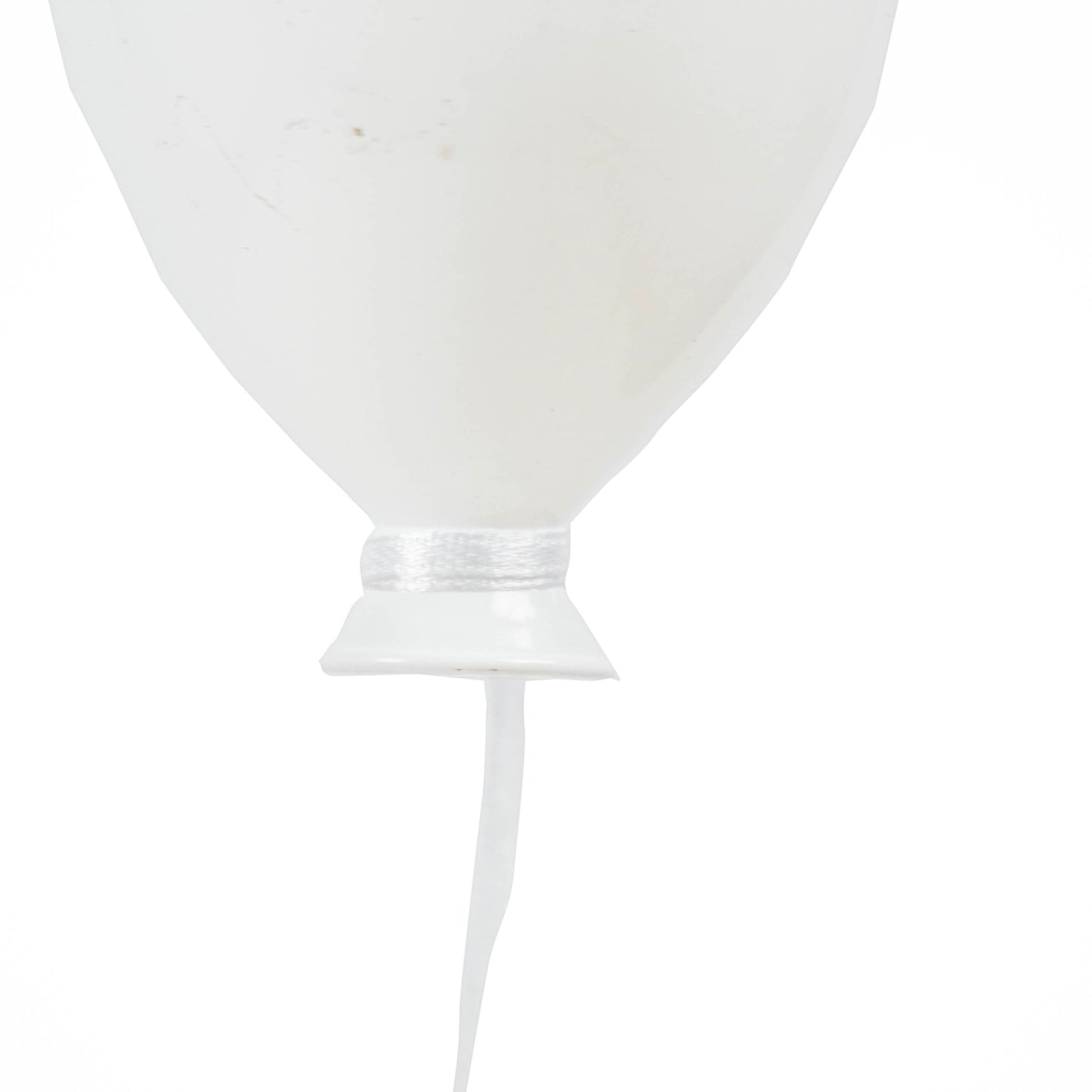 Ornament - Ballonhanger - Glas - Wit - 6.5x10.5cm