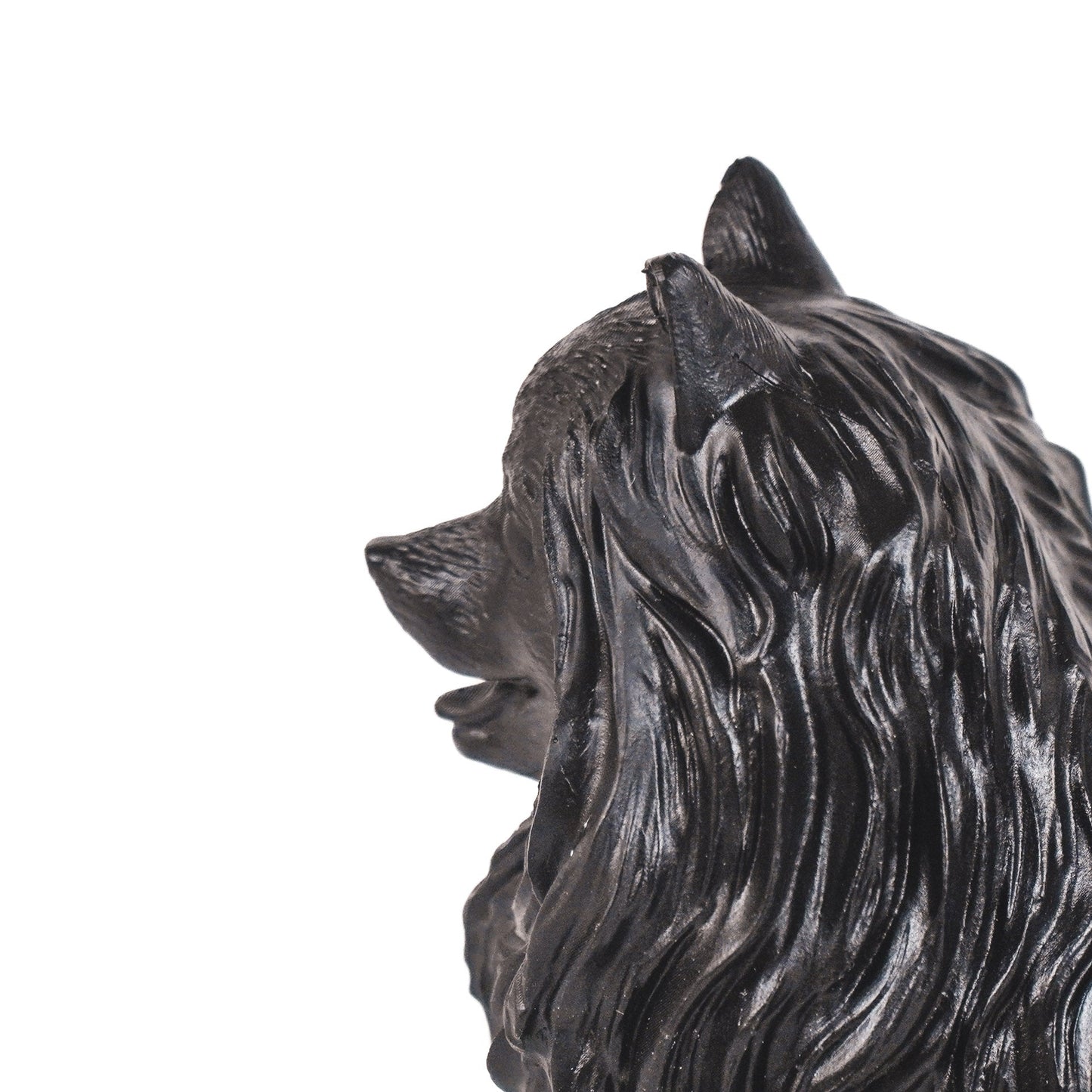Ornament - Pomeriaan - Hond - Polyresin - Zwart - 23x10x18cm
