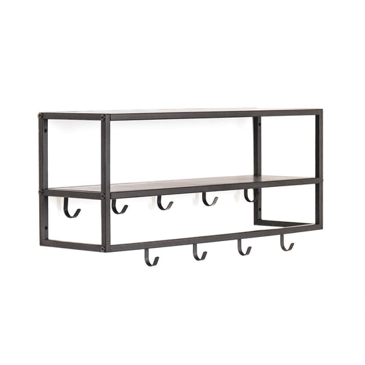 Kapstok -  Metaal - Zwart - 73x21x29,5cm