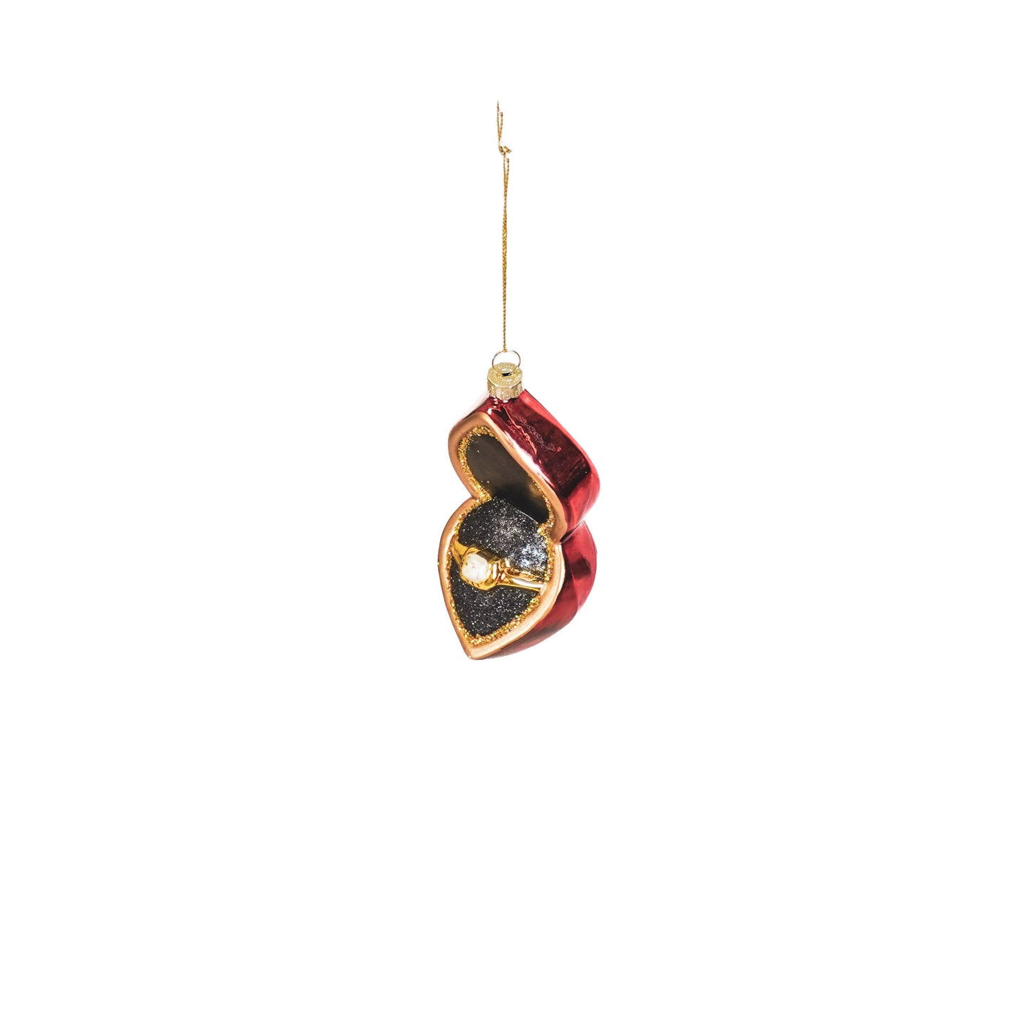 Ornament - Kersthanger - Trouwen - Glas - 5,5x10x6cm
