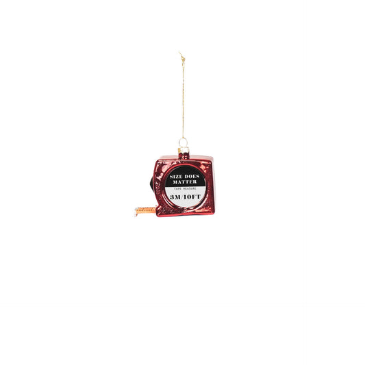 Kersthanger - Meetlint - Glas - 9x3x7cm