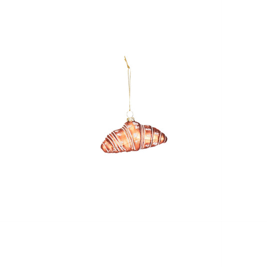 Kersthanger - Croissant - Glas - Bruin - 9,5x5x4,5cm