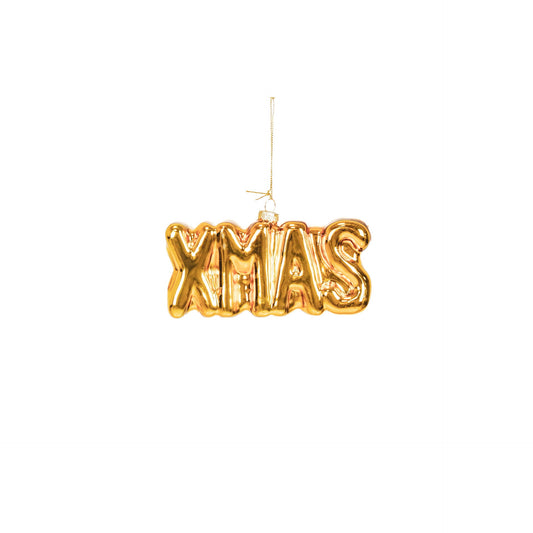 Kersthanger - XMAS Hanger - Glas - 14,5x3,5x7,5cm