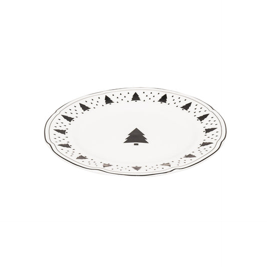 Ontbijtbord - Kerstboom - Newbone China - Ø19,5cm
