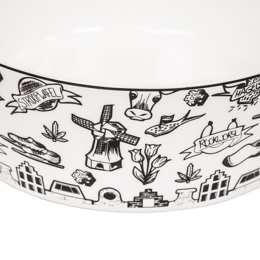Schaal - Dutch Black - Newbone China -  17,5x17,5x6,5cm