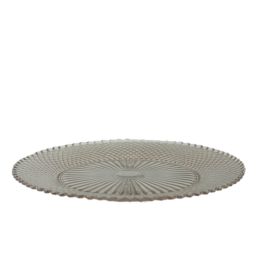 Bord/Plateau - Glas - Bruin - 34x2,5cm