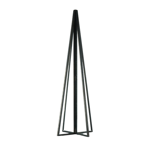 Kerstboom - Glas/ Metaal - Zwart - 5,5x20cm