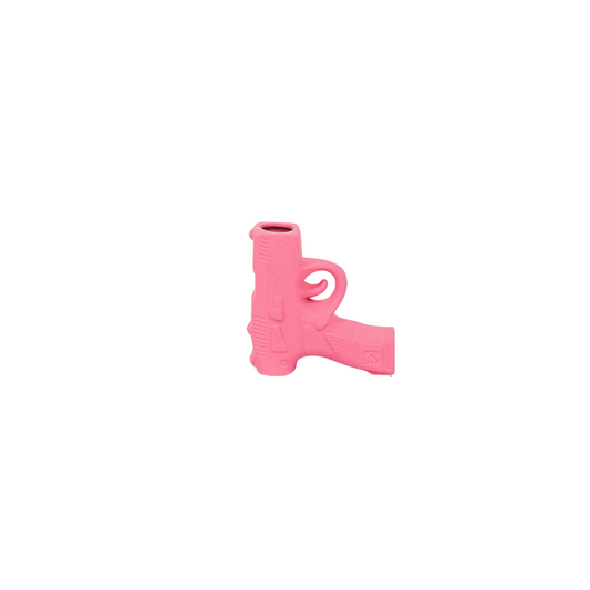 Vaas - Pistool - Keramiek- Neon Roze - 12x5x12cm